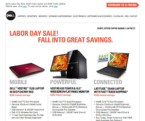 Dell email newsletter September 2009