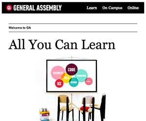 General Assembly email newsletter August 2014