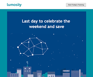 Lumosity email newsletter August 2014