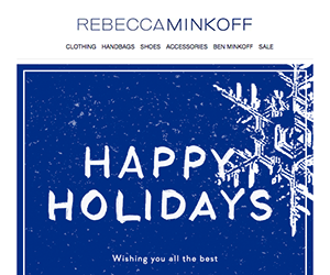 Rebecca Minkoff email newsletter December 2014