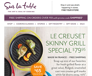 Sur la Table email newsletter August 2014