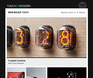 Touch of Modern email newsletter August 2014