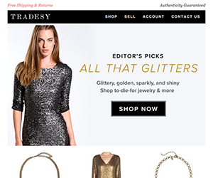 Tradesy email newsletter October 2014